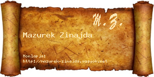 Mazurek Zinajda névjegykártya